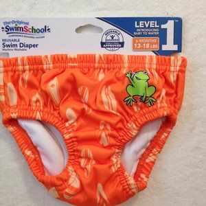 NWT Reusable Swim Diaper  6 mo. Orange